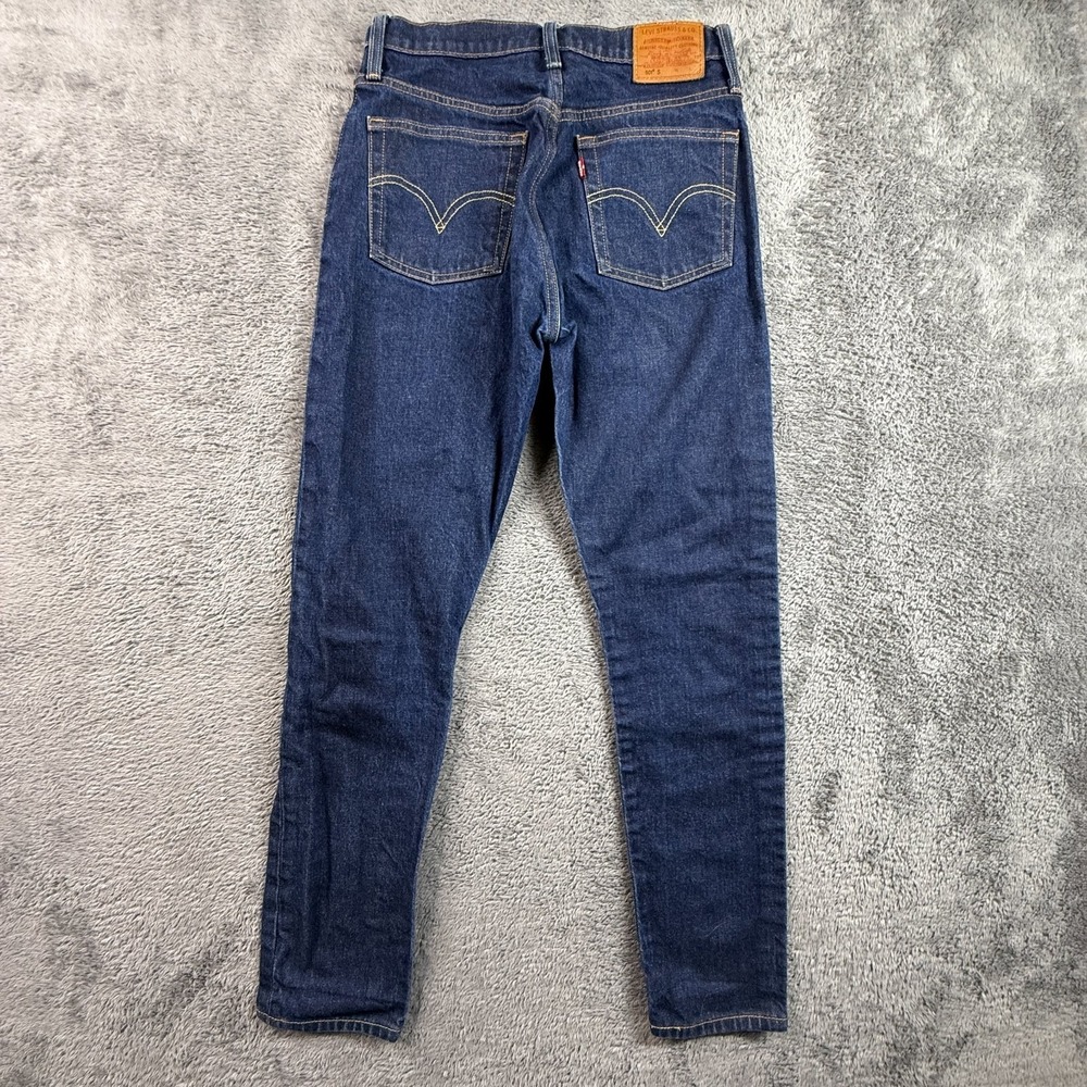 Levi's Premium Big E 501 S Womens Jeans 28x30 Dark Wash Vintage Denim Button - Picture 2 of 10